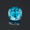 An image of a natural, heat-treated blue zircon gemstone, weighing 3.56 carats.