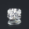 An image of a radiant cut white lab-created sapphire.