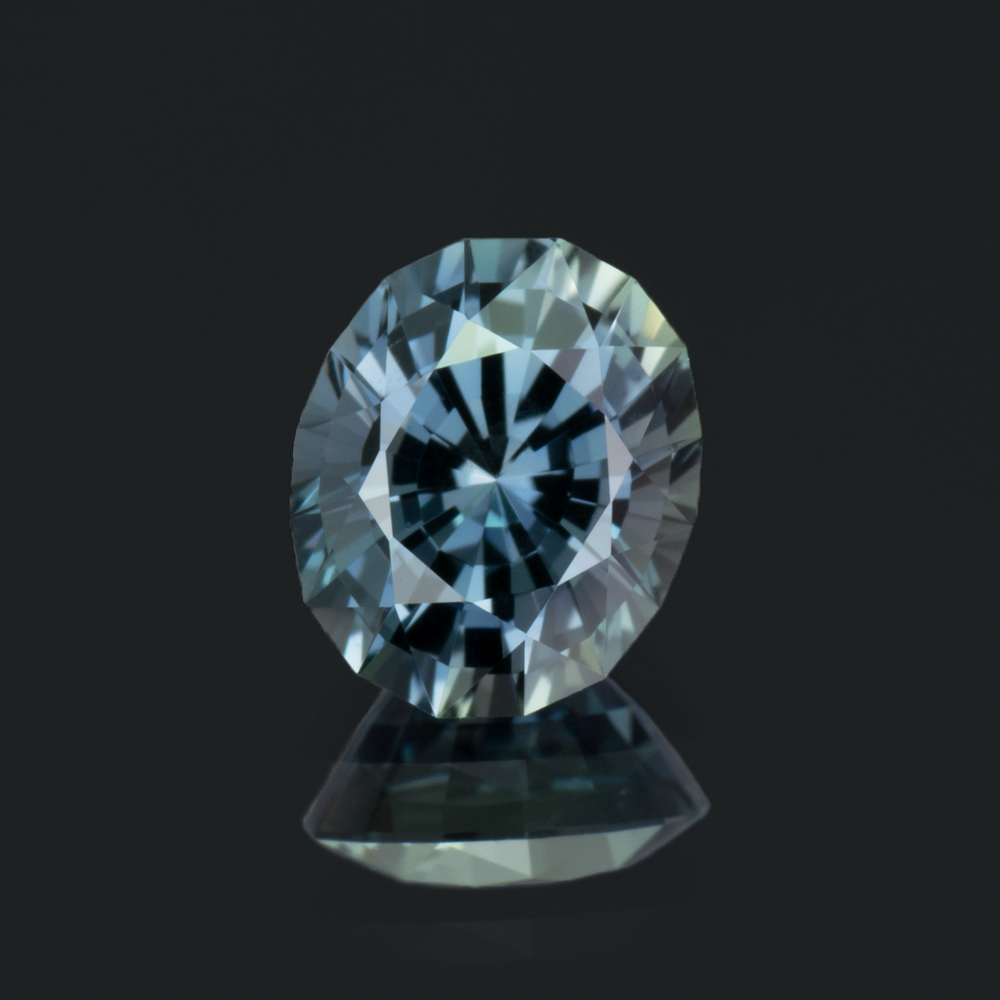 An image of a color changing blue and green sapphire.