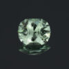 An image of a mint green tourmaline, custom faceted in house by us.